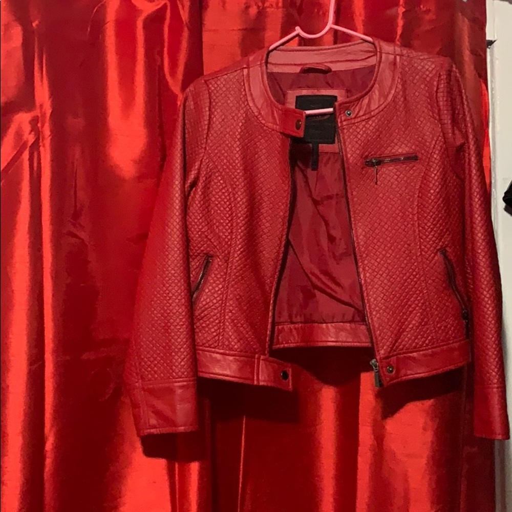 RED LEATHER JACKET